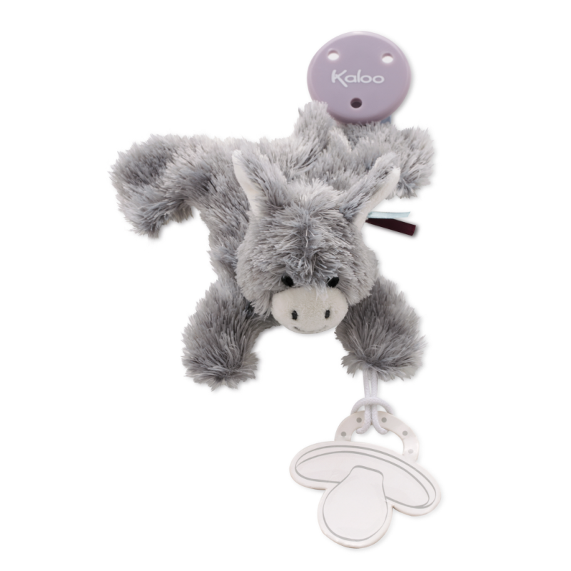  les amis régliss lâne attache-sucette peluche gris 